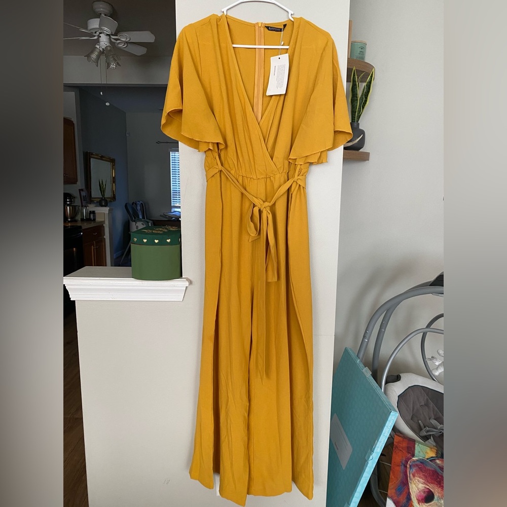 Yellow fall jumpsuit